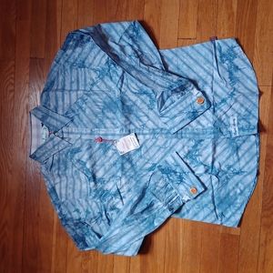 VINTAGE English Laundry Men's Pinstripe Tie Dye  Shirt | Size L | NWT 👔